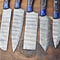 Lot Of 5 Custom Handmade Damascus Chef Knives Hammered Razor Sharp Kitchen Set 2
