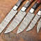 Lot Of 5 Custom Handmade Damascus Chef Knives Hammered Razor Sharp Set 2