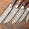 Lot Of 5 Custom Handmade Damascus Chef Knives Hammered Razor Sharp Set 2