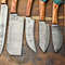 Lot Of 6 Handmade Damascus Steel Chef Knives Set Custom Hammered Full Tang Blades 3