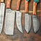 Lot Of 6 Handmade Damascus Steel Chef Knives Set Custom Hammered Full Tang Blades 3