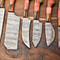Artisan Lot Of 6 Handmade Damascus Steel Chef Knife Collection Razor Sharp Blades 2