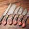 Lot Of 6 Premium Handmade Damascus Steel Kitchen Knives Professional Chef Set 1