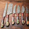 Lot Of 6 Premium Handmade Damascus Steel Kitchen Knives Professional Set 1