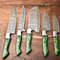 Lot Of 5 Handmade Hammered Damascus Steel Knives Custom Chef Set With Unique Blades 1