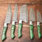 Lot Of 5 Handmade Hammered Damascus Steel Knives Custom Chef Set With Unique Blades 1