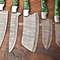 Lot Of 5 Handmade Hammered Damascus Steel Knives Custom Chef Set With Unique Blades 3