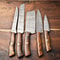 Custom Lot Of 5 Handmade Damascus Steel Chef Knives Hammered Full Tang Set 1