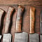 Custom Lot Of 5 Handmade Damascus Steel Chef Knives Hammered Full Tang Set 2
