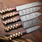 Premium 5Piece Handmade Damascus Steel Chef Knives Full Tang Hammered 0