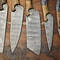 Custom Lot Of 5 Handmade Hammered Damascus Steel Chef Knife Set Professional Handmade Kitchen Kniv