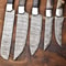 Hand Forged Damascus Steel Chef Knife Set Lot Of 5 Handmade Hammered Kitchen Knives With Razor Sha 3