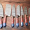 Custom Lot Of 7 Handmade Hammered Damascus Steel Chef Knife Set Professional 7 Knives 1