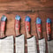 Custom Lot Of 7 Handmade Hammered Damascus Steel Chef Knife Set Professional 7 Knives 2