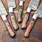 Custom Lot Of 5 Handmade Hammered Damascus Steel Chef Knife Set Professional Handmade Knives 2