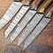 Luxury Handmade Damascus Steel Chef Knife Set Custom 5Piece Kitchen Blades 2