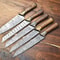 Luxury Handmade Damascus Steel Chef Knife Set Custom 5Piece Kitchen Blades 3