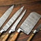Hammered Damascus Steel Chef Knives Lot Of 5 Professional Handmade Set 1
