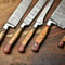Hammered Damascus Steel Chef Knives Lot Of 5 Professional Handmade Set 2
