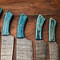 Lot Of 6 Forged Damascus Steel Chef Knives Handmade Kitchen Cutlery Set 2