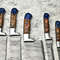 Lot Of 5 Handmade Damascus Steel Chef Knife Set Professional Handmade Kitchen Knives With Leather