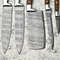 Lot Of 5 Handmade Damascus Steel Chef Knife Set Professional Handmade Kitchen Knives With Leather