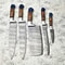 Lot Of 5 Handmade Damascus Steel Chef Knife Set Professional Handmade Kitchen Knives With Leather