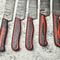 Custom 5Piece Damascus Steel Chef Knife Collection Handmade Blades 2