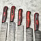 Custom 5Piece Damascus Steel Chef Knife Collection Handmade Blades 3