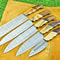 Custom Forged Damascus Steel Chef Knives Handmade Set Of 5 0