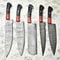 Artisan Damascus Steel Chef Knife Lot Set Of 5 Handmade Kitchen Blades 3