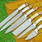 6 PCS Handmade Damascus Steel Chef Knife Set Professional Kitchen Knives With Leather Roll Sheath 2