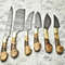 6 PCS Handmade Damascus Steel Chef Knife Set Professional Kitchen Knives With Leather Sheath 1
