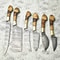 6 PCS Handmade Damascus Steel Chef Knife Set Professional Kitchen Knives With Leather Sheath 0