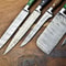 Lot Of 5 Handmade Damascus Steel Chef Knives Set Hammered Full Tang Kitchen Knife Collection 2