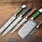 Lot Of 5 Handmade Damascus Steel Chef Knives Set Hammered Full Tang Kitchen Knife Collection 3