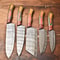 Handmade Damascus Steel Chef Knives Set Hammered Full Tang Kitchen Knife Collection 0