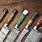 Hand Forged Damascus Steel Chef Knives Set Of 5 Handmade Hammered Kitchen Cutlery 1