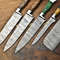 Hand Forged Damascus Steel Chef Knives Set Of 5 Handmade Hammered Kitchen Cutlery 2