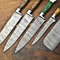 Hand Forged Damascus Steel Chef Knives Set Of 5 Handmade Hammered Kitchen Cutlery 2