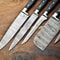 Custom Lot Of 5 Handmade Damascus Steel Chef Knife Set Premium Hammered Kitchen Knives 3