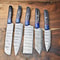 Handmade Damascus Chef Knife Set Of 5 Premium Hammered Steel Kitchen Cutlery 3