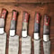 Custom Handmade Hammered Damascus Steel Chef Knife Set Lot Of 5 Kitchen Tools 2