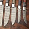 Custom Handmade Hammered Damascus Steel Chef Knife Set Lot Of 5 Kitchen Tools 3