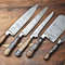Custom Lot Of 5 Handmade Hammered Damascus Steel Chef Knives Set Professional Kitchen Cutlery Coll
