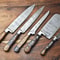 Custom Lot Of 5 Handmade Hammered Damascus Steel Chef Knives Set Professional Kitchen Cutlery Coll