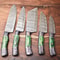Professional 5Piece Damascus Steel Chef Knife Set Handmade Full Tang Blades 1