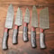 Handcrafted Damascus Steel Chef Knives Lot Of 5 Hammered Kitchen Cutlery Set 1