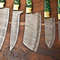 Custom Lot Of 5 Damascus Chef Knives Handmade Hammered Steel Kitchen Set 3