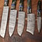 Hand Forged Damascus Steel Chef Knives Set Of 5 Professional Kitchen Blades 3
